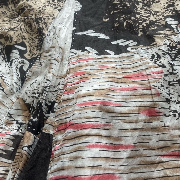 Vintage Brown Pink Patchwork Silk Cotton Skirt 12 Fairycore Goblincore Y2K Boho - Picture 4 of 12